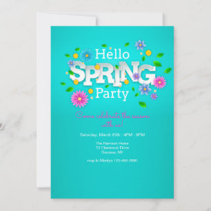 Hello Spring Party Einladung