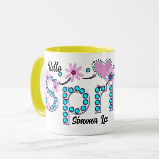 Hello Spring Personalisiertes Geschenk Tasse