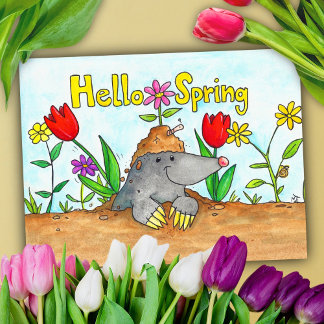 Hello Spring Postcard von Nicole Janes Postkarte