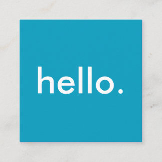 Hello Square Business Cards Quadratische Visitenkarte