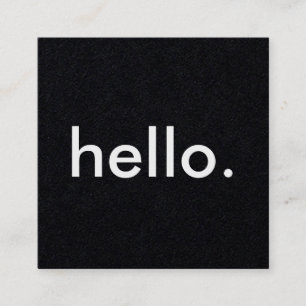 Hello Square Business Cards Quadratische Visitenkarte