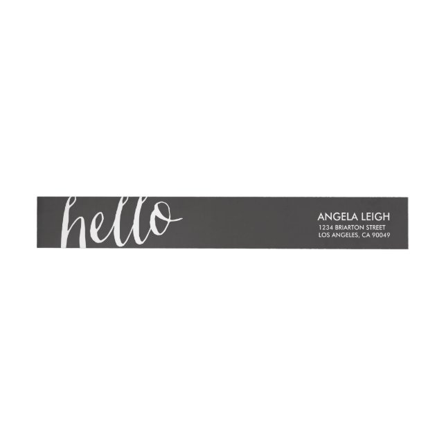Hello Stationery Wraparound Return Address Label (Person)