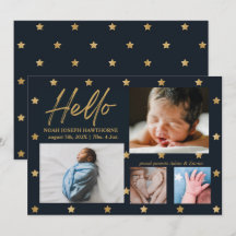 "Hello" Sternmarinavier schicke 4-Foto Kinderankün