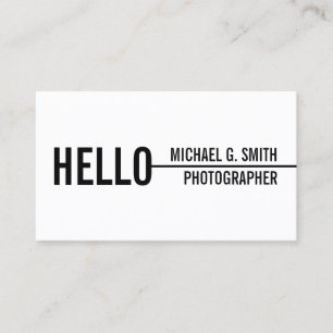"Hello" Stilvoll Moderne Minimalistisch Visitenkarte