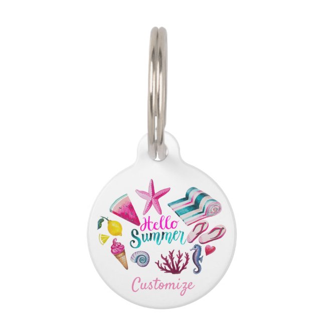 Hello Summer Beach Thunder Cove Haustiermarke (Rückseite)