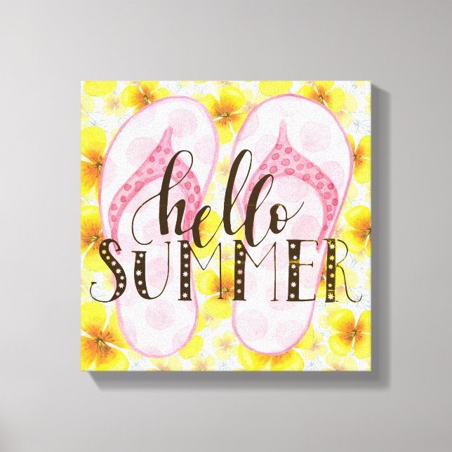 Hello Summer Canvas Print Leinwanddruck (Vorderseite)