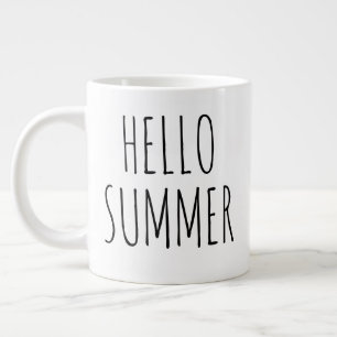 "Hello Summer" Einfaches modernes Bauernhaus Jumbo-Tasse