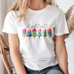 "Hello Summer" - farbenfroher Eiscreme Pop T-Shirt<br><div class="desc">"Hello Summer" - Pop an bunten Eiscreme</div>