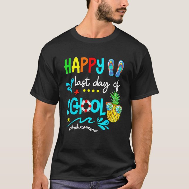 Hello Summer Happy  last Day of school T-Shirt (Vorderseite)