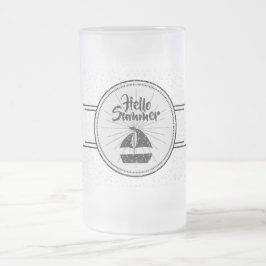 Hello Summer Mattiert Glass Beer Tasse