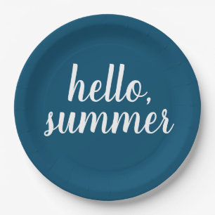 Hello Summer Navy Blue Paper Teller