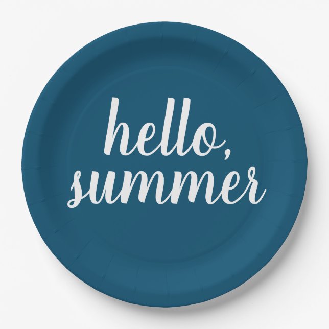 Hello Summer Navy Blue Paper Teller (Vorderseite)