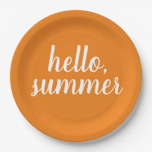 Hello Summer Orange Paper Teller