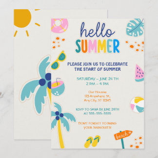 Hello Summer Party Einladung