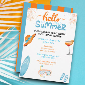 Hello Summer Party Einladung
