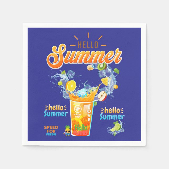 Hello Summer Serviette (Vorderseite)