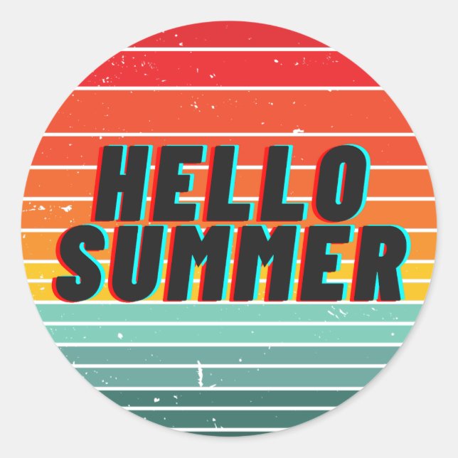 Hello Summer Sticker (Vorderseite)