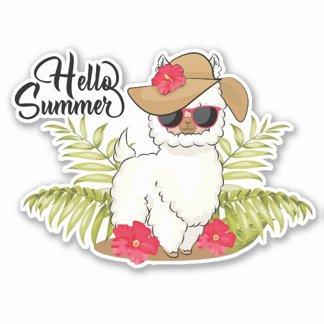 Hello Summer Sticker (Vorderseite)