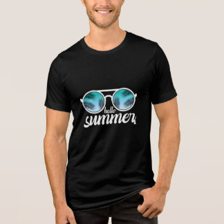 Hello Summer Sunglasses Graphic on Unisex Camo Tee
