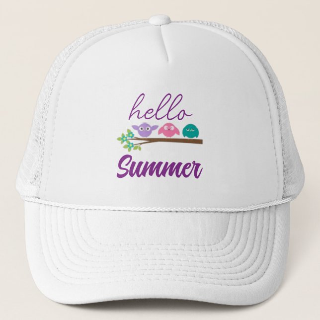 Hello Summer Süssen Truckerkappe (Vorderseite)