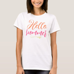 "Hello Summer T - Shirt Sunshine & Fun Graphic T