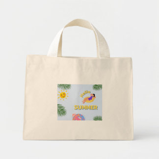 Hello summer tote bag mini stoffbeutel