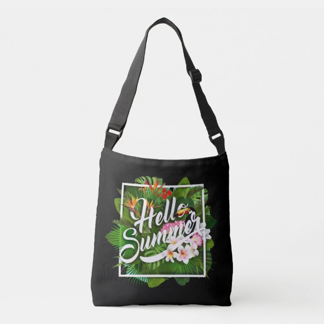 Hello Summer Tote Bag Tragetaschen Mit Langen Trägern (Vorderseite)