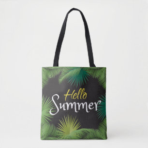 Hello Summer Tropical Palm Green Leafahmen
