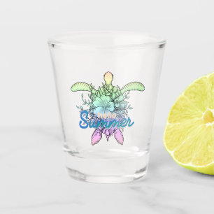 Hello Summer Turtle Schnapsglas