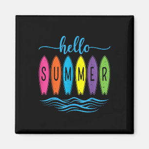 Hello Summer Vacacation Vibes Shirt - Summer Beach Magnet