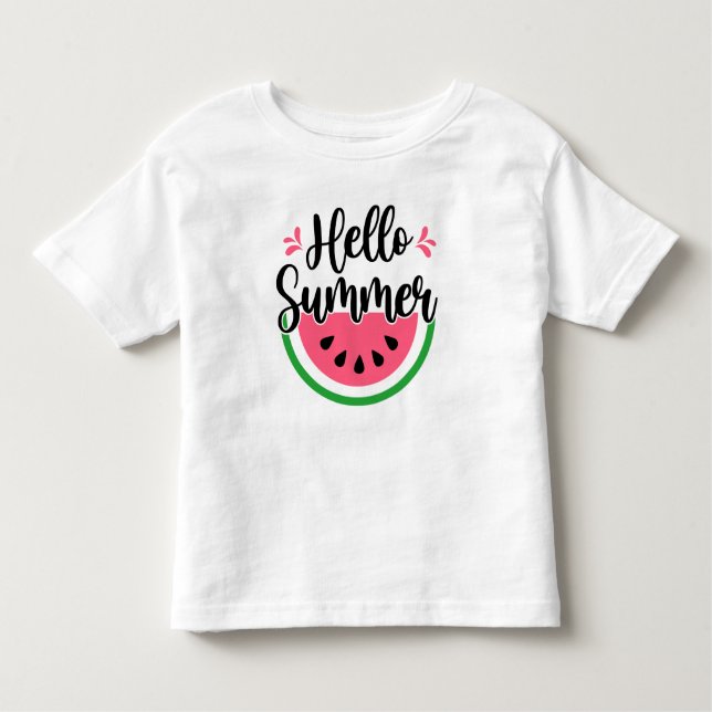 Hello Summer Watermelon Kleinkind T-shirt (Vorderseite)
