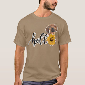 Hello Sunflower Rhodesian Ridgeback  T-Shirt