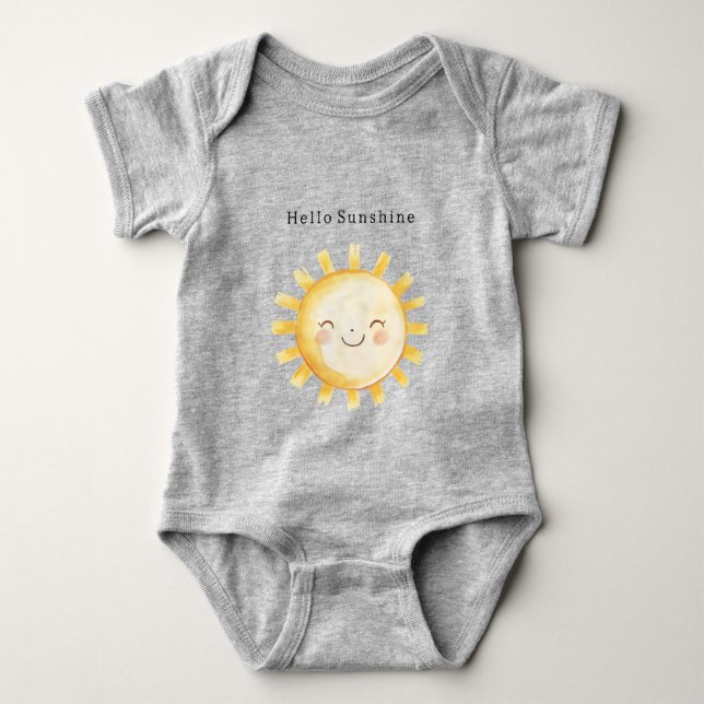 Hello Sunshine Baby Strampler (Vorderseite)