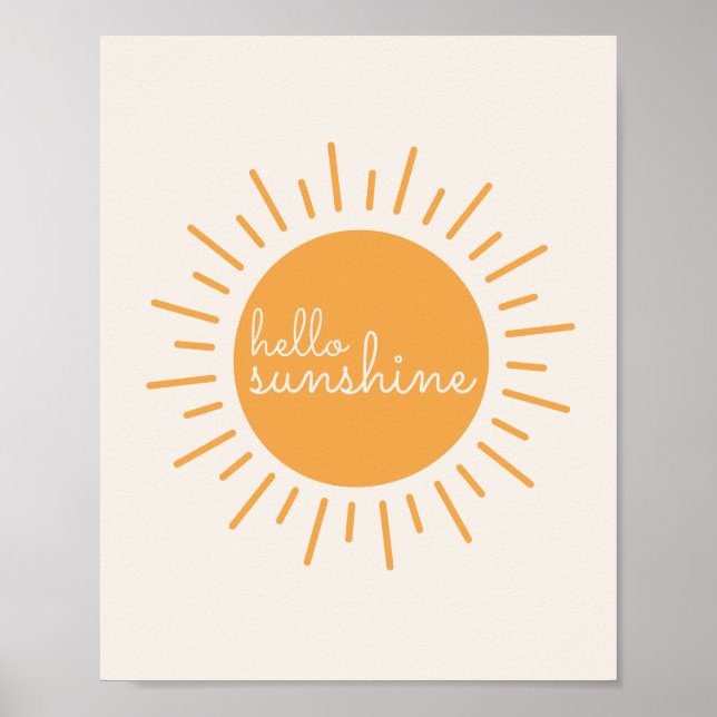 hello Sunshine boho Kinderzimmer Poster (Vorne)