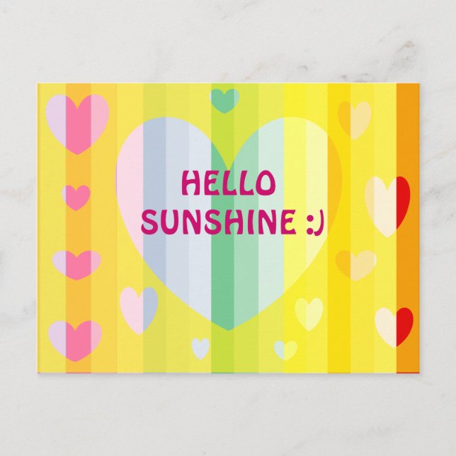 HELLO SUNSHINE CARD POSTKARTE (Vorderseite)