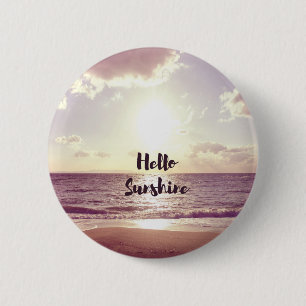 "Hello Sunshine" Foto Zitat Button