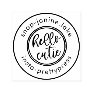 Hello Süsse Hand Briefmarke Social Media Party Bri Permastempel