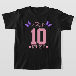 Hello Ten Digits Niedlich Coquette 10. Geburtstags T-Shirt