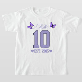 Hello Ten Digits Niedlich Coquette 10. Geburtstags T-Shirt