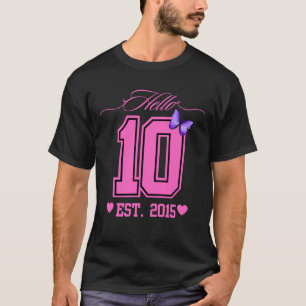 Hello Ten Digits Niedlich Coquette 10. Geburtstags T-Shirt