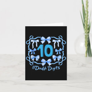Hello Ten Double Digits Niedlich Coquette Bow 10. Karte