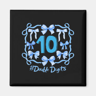 Hello Ten Double Digits Niedlich Coquette Bow 10. Magnet