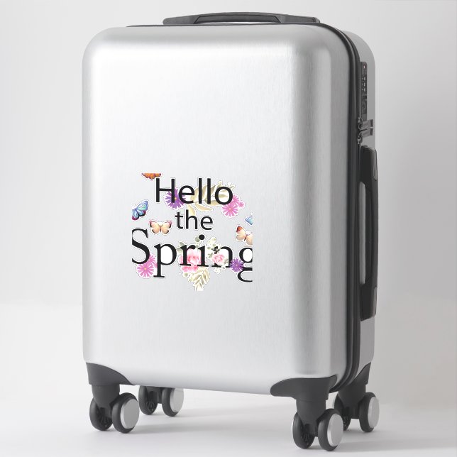 Hello The Spring Blume Aufkleber (Koffer)