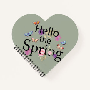 Hello The Spring Blume Notizbuch