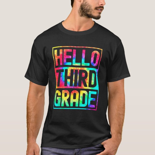 Hello Third Grade Back to School 3rd Grade Teacher T-Shirt (Vorderseite)