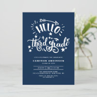 Hello Third Grade | Blue Second Grade Abschluss