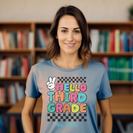 Hello Third Grade Custom Tshirt