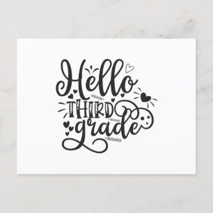 Hello Third Grade Postkarte