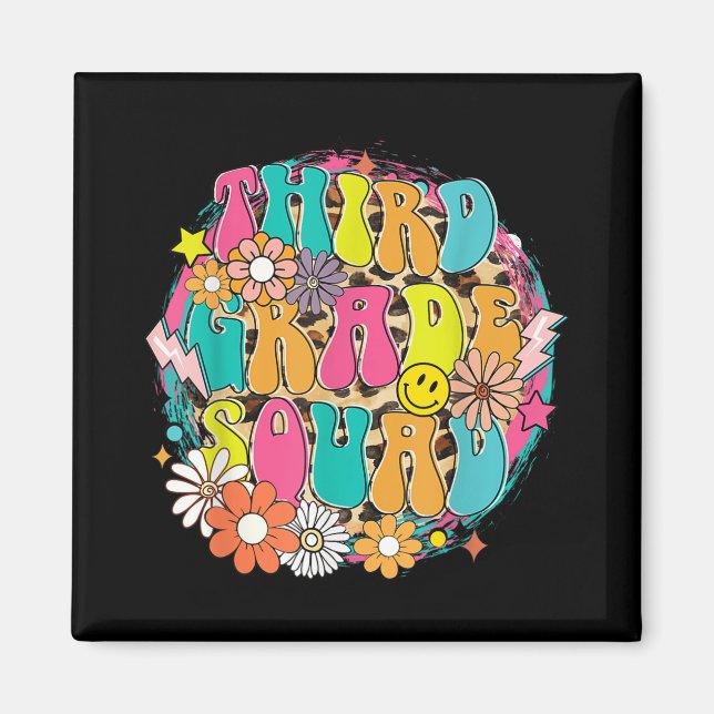 Hello Third Grade Shirt - Girls 3rd Grade Outfit, Magnet (Vorne)