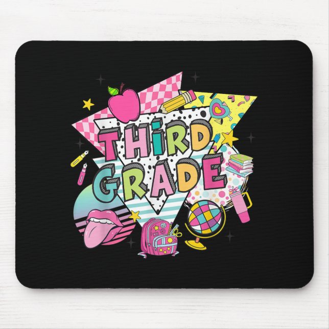 Hello Third Grade Shirt - Girls 3rd Grade Outfit, Mousepad (Vorne)